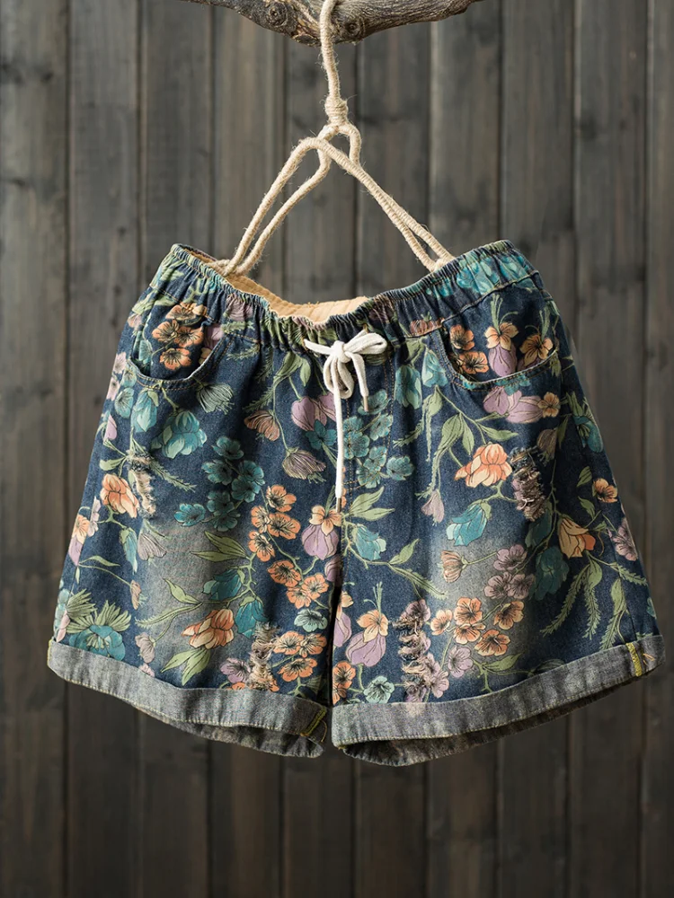 2021 Summer High Waist Denim Shorts Women Casual Loose Ladies Fashion Roll Up Hem Elastic Waist Pocket Plant Jeans Female
2021 Summer High Waist Denim Shorts Women Casual Loose Ladies Fashion Roll Up Hem Elastic Waist Pocket Plant Jeans Female
