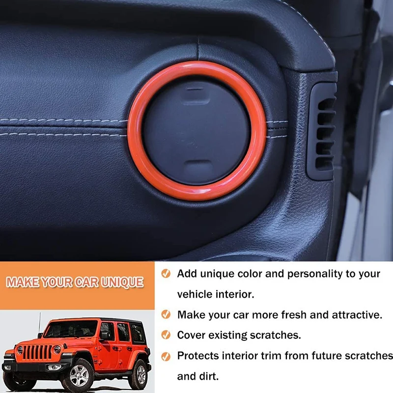 Air Conditioner Vent Outlet Cover Decoration Ring Trim ABS for Jeep Wrangler JL & Gladiator JT 2018-2021
Air Conditioner Vent Outlet Cover Decoration Ring Trim ABS for Jeep Wrangler JL & Gladiator JT 2018-2021