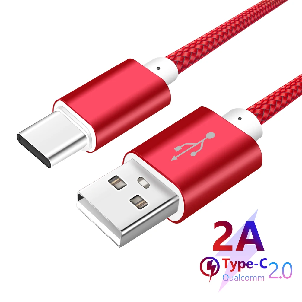 27 см 1 м 2 3 USB Type C кабель для Samsung Xiaomi нейлоновый Плетеный мобильный телефон Быстрая