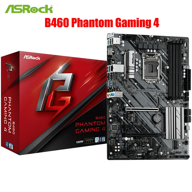 Brand New ASRock B460 Phantom Gaming 4 Motherboard Support 10500/10400/10400F/10100 (Intel B460/LGA 1200)
Brand New ASRock B460 Phantom Gaming 4 Motherboard Support 10500/10400/10400F/10100 (Intel B460/LGA 1200)