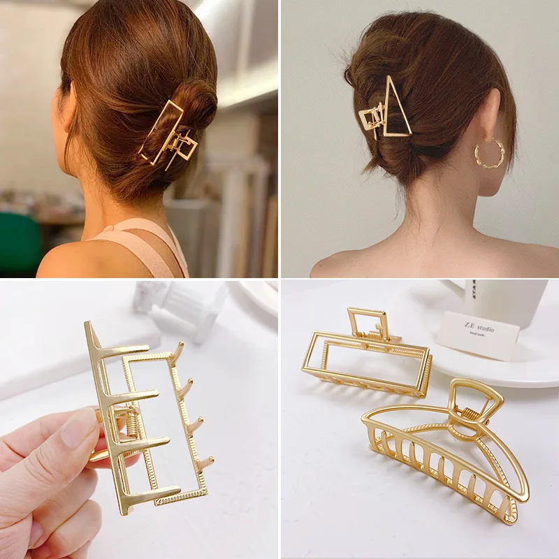 New Fashion Korean Style Hair Claw Barrettes For Women Girl Metal Geometric Hollow Out Headwear Hair Accessories Crab Hair Clip
New Fashion Korean Style Hair Claw Barrettes For Women Girl Metal Geometric Hollow Out Headwear Hair Accessories Crab Hair Clip