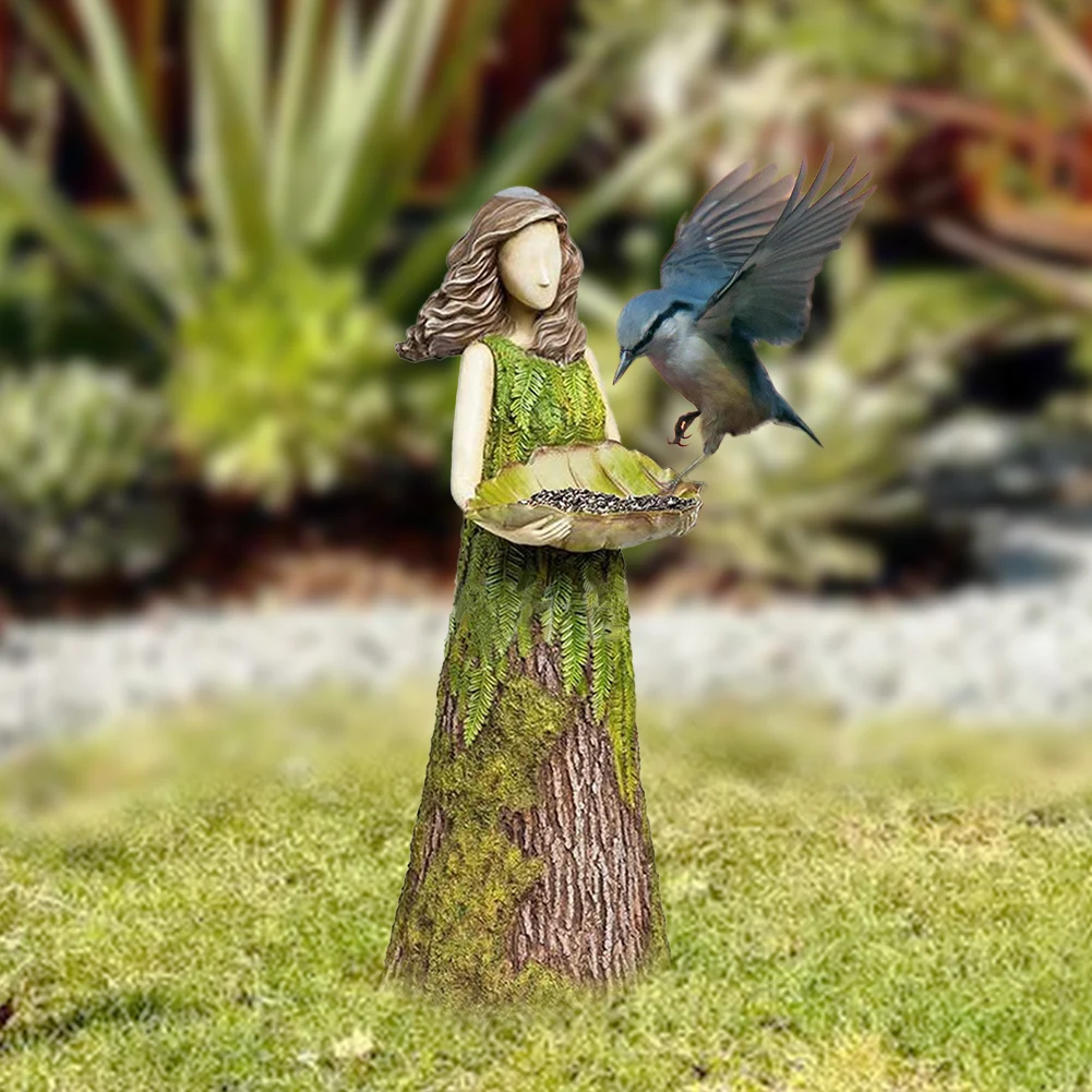 Sculpture Resin Outdoor Sherwood Fern Garden Decoration With Bird Feeder Lawn Crafts 2 In 1 Fairy Statuary Ornament Statue Gift 
Sculpture Resin Outdoor Sherwood Fern Garden Decoration With Bird Feeder Lawn Crafts 2 In 1 Fairy Statuary Ornament Statue Gift