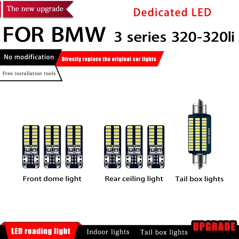 7 PCs/set Car Reading Light LED Bulb 39MM T10 Error Free Car Interior Light For BMW 3 Series 320-320li The New Upgrade Interior
7 PCs/set Car Reading Light LED Bulb 39MM T10 Error Free Car Interior Light For BMW 3 Series 320-320li The New Upgrade Interior