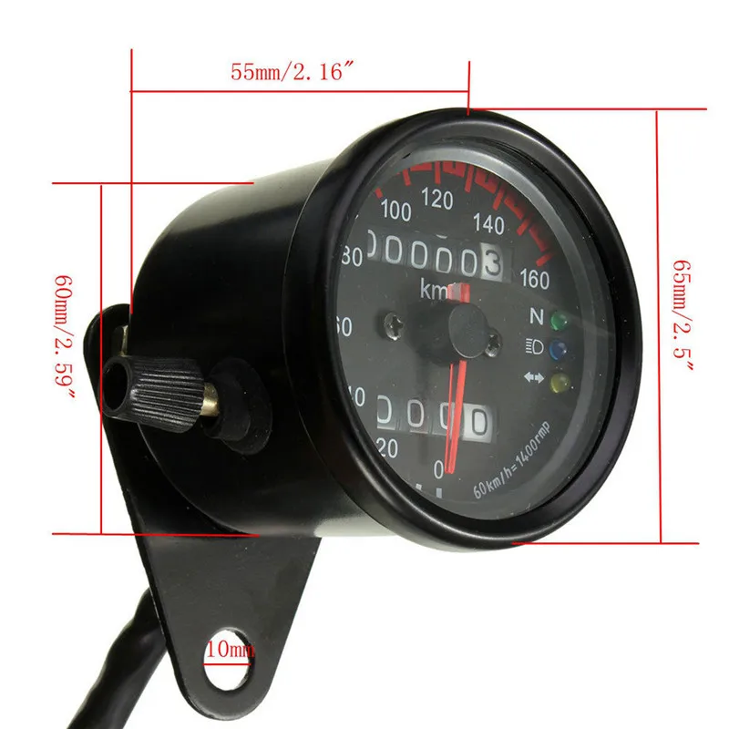 Universal Motorcycle Speedometer Odometer 12V Motorcycle Dual Speed Meter with LED Indicator Speedometer Motorcycle
Universal Motorcycle Speedometer Odometer 12V Motorcycle Dual Speed Meter with LED Indicator Speedometer Motorcycle