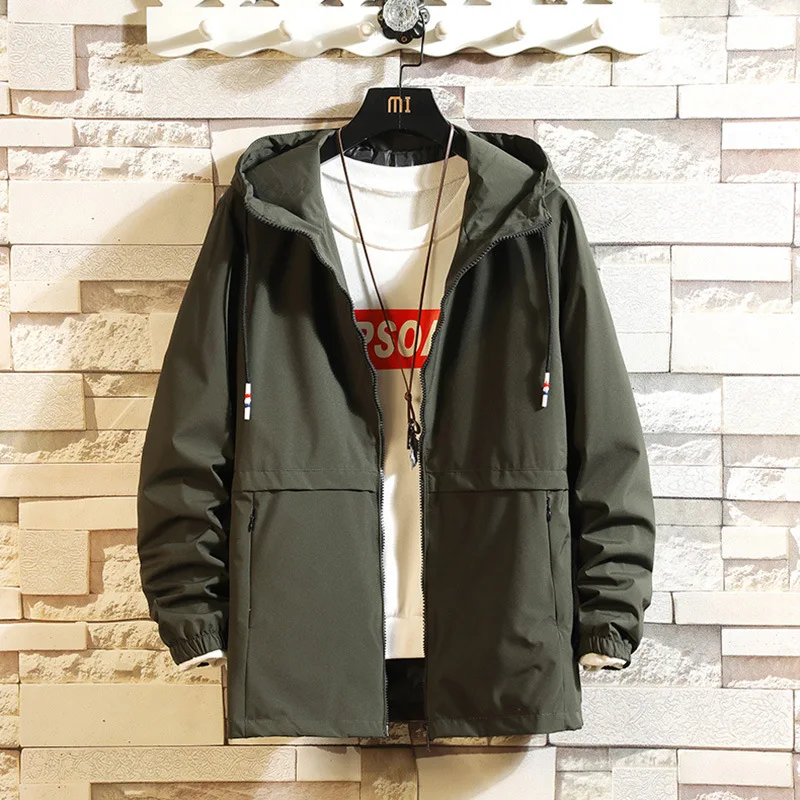 2021men's zipper new hooded jacket casual solid color hooded jacket fashion men's casual outfit spring autumn high quality M-7XL
2021men's zipper new hooded jacket casual solid color hooded jacket fashion men's casual outfit spring autumn high quality M-7XL