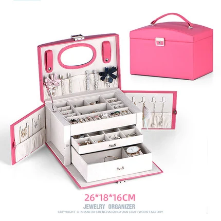 New Brand Jewelry Box Gift Box for Jewelry Packaging Display Large Women Makeup Case Luxury Earring Ear Nail Jewelry Storage
New Brand Jewelry Box Gift Box for Jewelry Packaging Display Large Women Makeup Case Luxury Earring Ear Nail Jewelry Storage