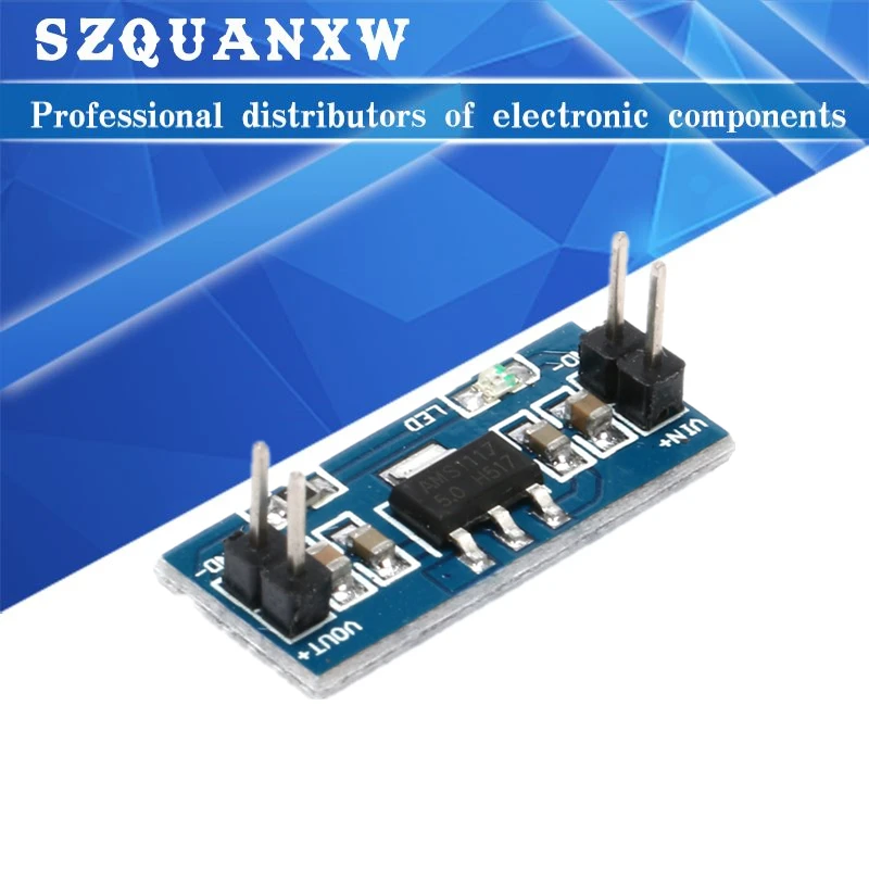 5PCS/Lot SMD AMS1117 DC-DC Step Down Buck Converter Power Supply Module DC 4.75-12V to 1.2V 1.5V 1.8V 2.5V 3.3V 5.0V for Arduino
5PCS/Lot SMD AMS1117 DC-DC Step Down Buck Converter Power Supply Module DC 4.75-12V to 1.2V 1.5V 1.8V 2.5V 3.3V 5.0V for Arduino