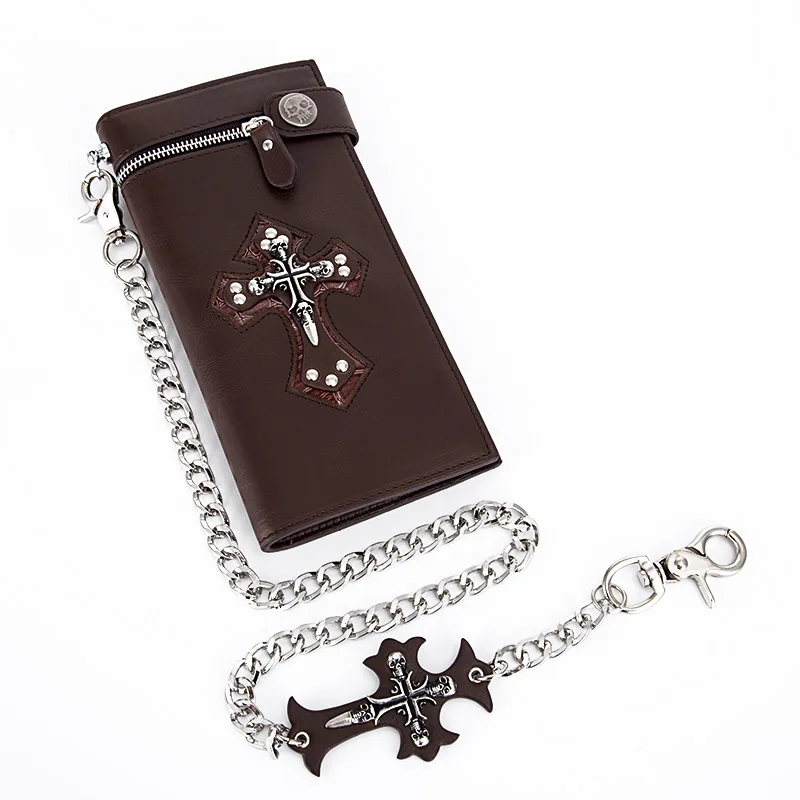 Man Purse Long Fashion Punk Skull Cross Anti-theft Chain Locomotive Rock Wallets Unisex Restoring Ancient Ways
Man Purse Long Fashion Punk Skull Cross Anti-theft Chain Locomotive Rock Wallets Unisex Restoring Ancient Ways