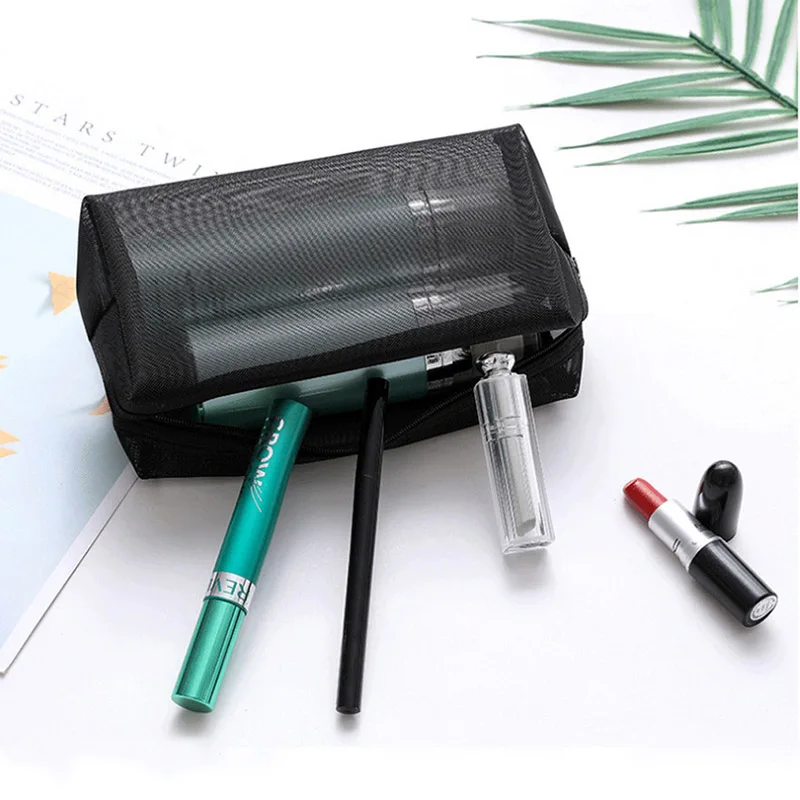 Portable With Zipper Nylon Mesh Wash Bags Breathable Trapezoid Black Translucent Travel Cosmetic Bag 1Pcs Manicure bag
Portable With Zipper Nylon Mesh Wash Bags Breathable Trapezoid Black Translucent Travel Cosmetic Bag 1Pcs Manicure bag