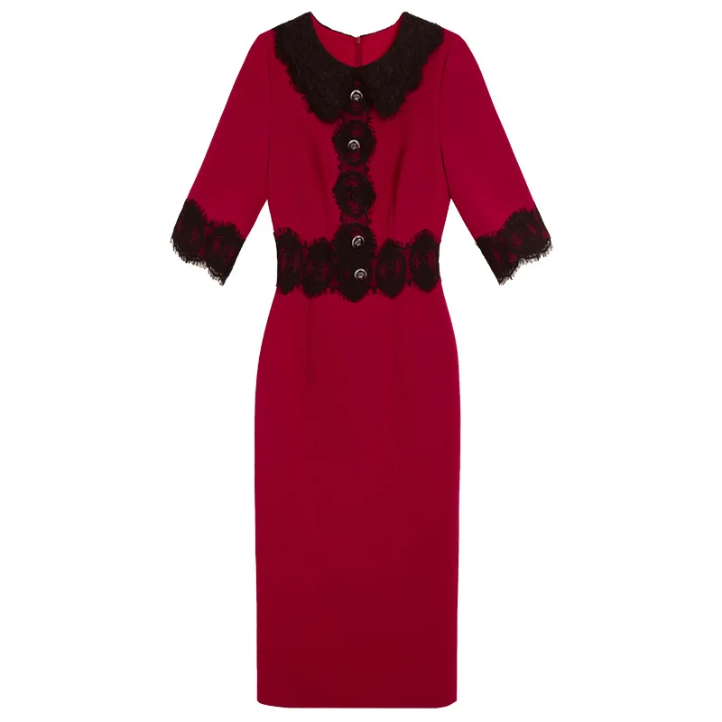 Wine Red Dress High-End Temperament Women's Clothing 2021 New Spring Lace Waist Slimming Formal Dress Skirt Woman Skirts
Wine Red Dress High-End Temperament Women's Clothing 2021 New Spring Lace Waist Slimming Formal Dress Skirt Woman Skirts