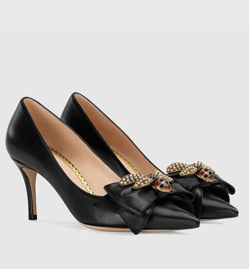 Женские туфли-лодочки на шпильке OLOMLB, с острым носком, бантом, Пчелкой и стразами, туфли на высоком каблуке-шпильке, туфли из натуральной кож...
Женские туфли-лодочки на шпильке OLOMLB, с острым носком, бантом, Пчелкой и стразами, туфли на высоком каблуке-шпильке, туфли из натуральной кож...