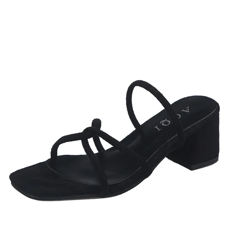 Female Shoes Big Size Med Square heel Rubber Flip Flops Cross-Tied Flock Ladies' Slippers 2021 Block Hawaiian PU Basic Riband Ho
Female Shoes Big Size Med Square heel Rubber Flip Flops Cross-Tied Flock Ladies' Slippers 2021 Block Hawaiian PU Basic Riband Ho