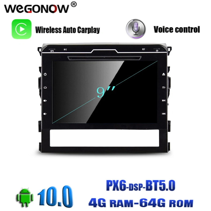 9 "IPS TDA7851 Android 10 0 для Toyota Land Cruiser 2016 4 ГБ ОЗУ + 64 Автомобильный DVD-плеер Wifi Bluetooth RDS