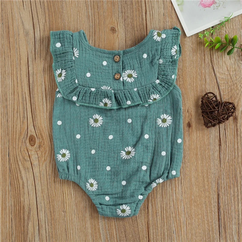 Baby Girls Summer Casual Stylish Bodysuit Newborn Fashion Fly Sleeve Daisy Print Romper for Children Girls
Baby Girls Summer Casual Stylish Bodysuit Newborn Fashion Fly Sleeve Daisy Print Romper for Children Girls