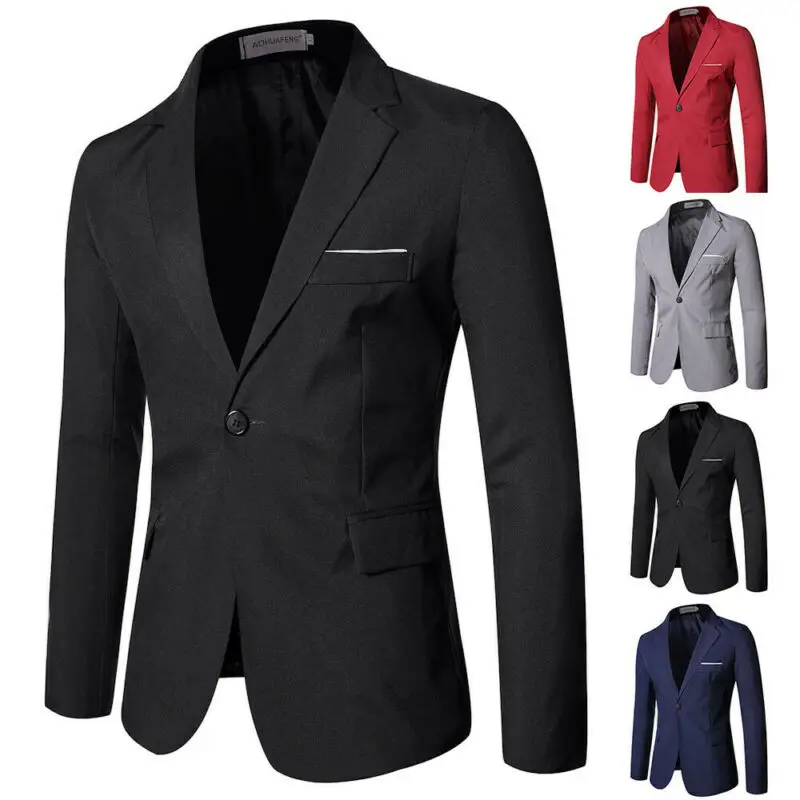 Men's Blazers Fashion Men Clothing One Button Suits Smart Business Formal Wedding Dresses Party Blazer Autumn Winter Man's Coat
Men's Blazers Fashion Men Clothing One Button Suits Smart Business Formal Wedding Dresses Party Blazer Autumn Winter Man's Coat