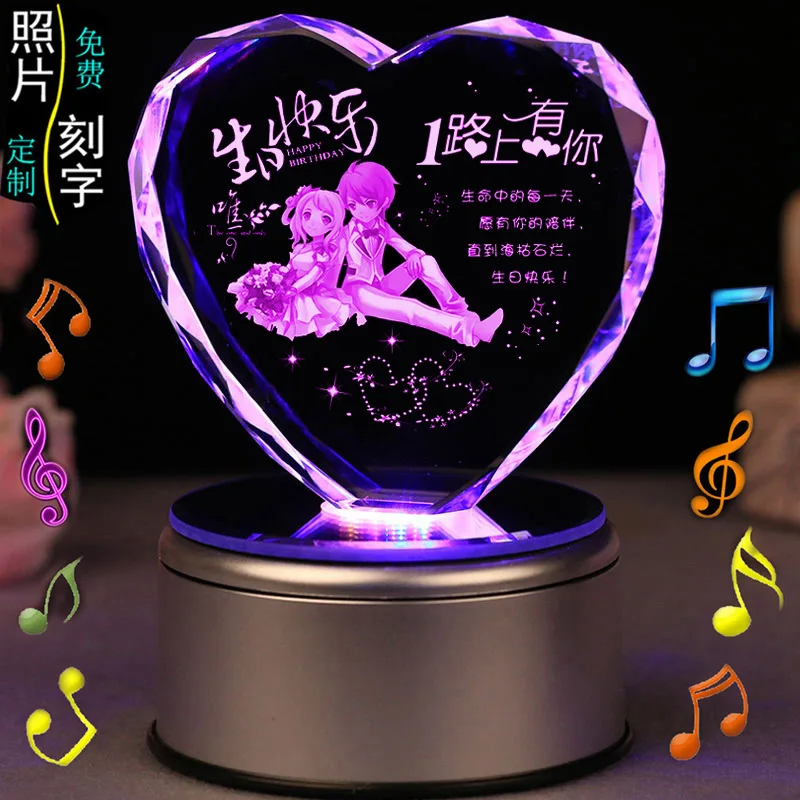 Explosion love bluetooth crystal music box to send male and female friends creative ornaments crafts souvenirs birthday gifts
Explosion love bluetooth crystal music box to send male and female friends creative ornaments crafts souvenirs birthday gifts