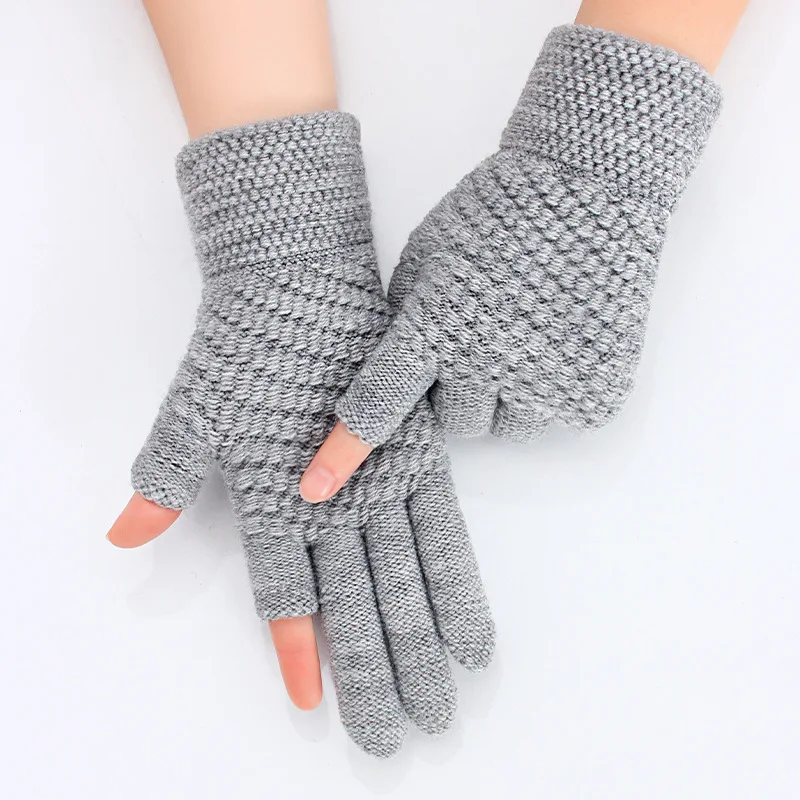 Imitation Cashmere Mittens 2 Fingerless Gloves Unisex Knitted Wool Gloves Autumn Winter Touch Screen Half-Finger Driving Gloves
Imitation Cashmere Mittens 2 Fingerless Gloves Unisex Knitted Wool Gloves Autumn Winter Touch Screen Half-Finger Driving Gloves