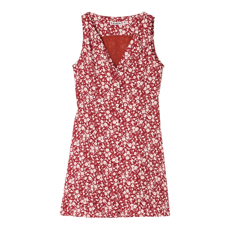 TVVOVVIN Summer Lapel Sleeveless Slim Mini Dress Women Korean Flower Print Single Breasted Tank Dresses QASX
TVVOVVIN Summer Lapel Sleeveless Slim Mini Dress Women Korean Flower Print Single Breasted Tank Dresses QASX