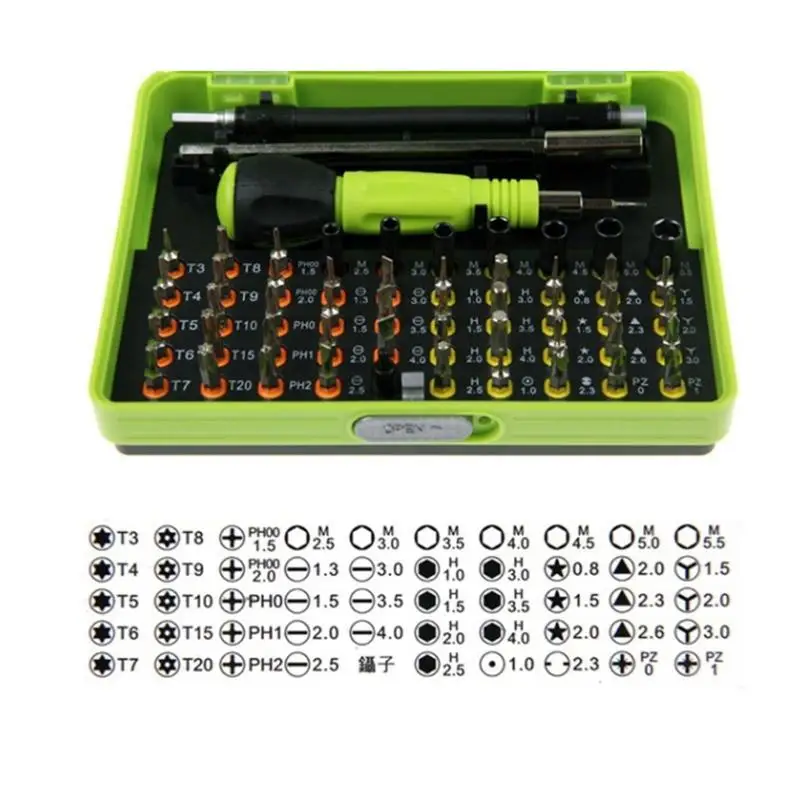 53-in-1 Magnetic Screwdriver Set Multi-function Batch Teardown Repair Kit For Computer Laptop Mobile Phone Repair
53-in-1 Magnetic Screwdriver Set Multi-function Batch Teardown Repair Kit For Computer Laptop Mobile Phone Repair