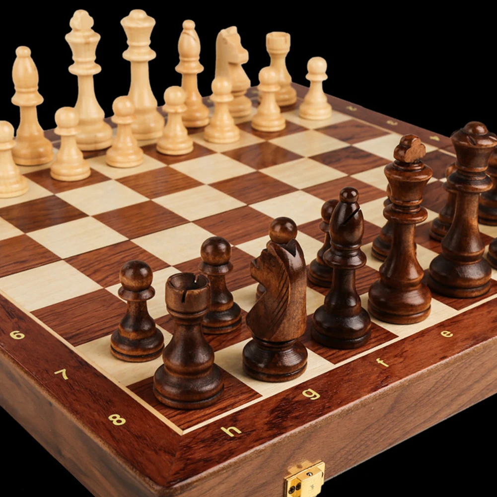 Hot Top Grade Wooden Folding Large Chess Set Handwork Solid Wood Pieces Walnut Chessboard Children Entertainment Gift Board Game
Hot Top Grade Wooden Folding Large Chess Set Handwork Solid Wood Pieces Walnut Chessboard Children Entertainment Gift Board Game