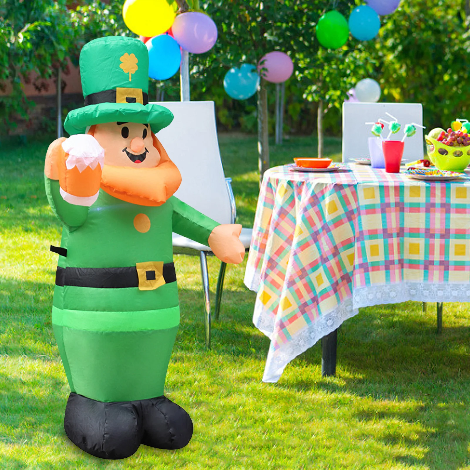 Luminous Iatable Model Doll Saint Patrick's Day Garden Decoration Blow Up Leprechaun Irish Oktoberfest Clover Iatable Doll
Luminous Iatable Model Doll Saint Patrick's Day Garden Decoration Blow Up Leprechaun Irish Oktoberfest Clover Iatable Doll