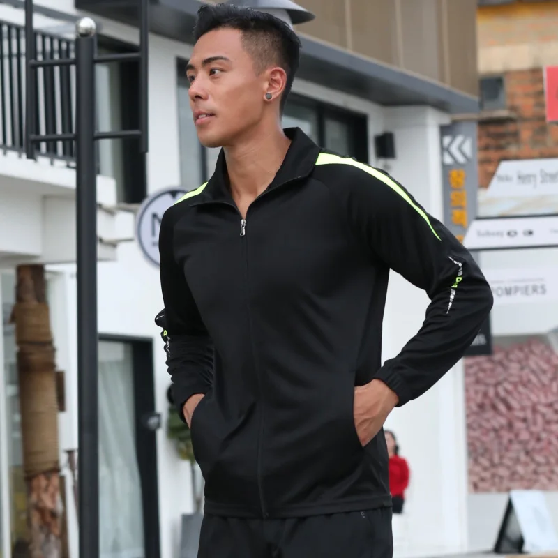 Man Jacket Fitness Running Striped Print Zipped Cardigan Long Sleeves Windbreaker Nylon Thin Training Baseball Coat
Man Jacket Fitness Running Striped Print Zipped Cardigan Long Sleeves Windbreaker Nylon Thin Training Baseball Coat