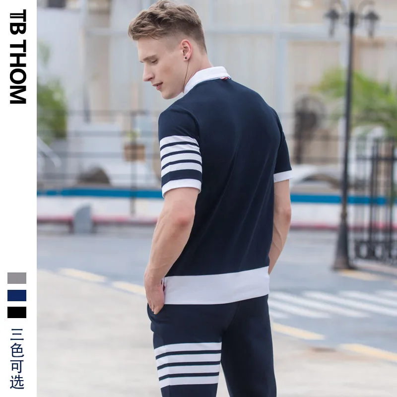 thom men's tb summer dyed polo shirts pure cotton polo shirts men panelled casual polo shorts men gray dark blue
thom men's tb summer dyed polo shirts pure cotton polo shirts men panelled casual polo shorts men gray dark blue