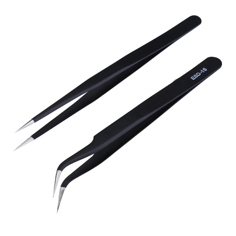 2pcs/lot Anti-static Precision Ts Set Pinzas Pincet Stainl Steel ESD T Electronics Repair s
2pcs/lot Anti-static Precision Ts Set Pinzas Pincet Stainl Steel ESD T Electronics Repair s