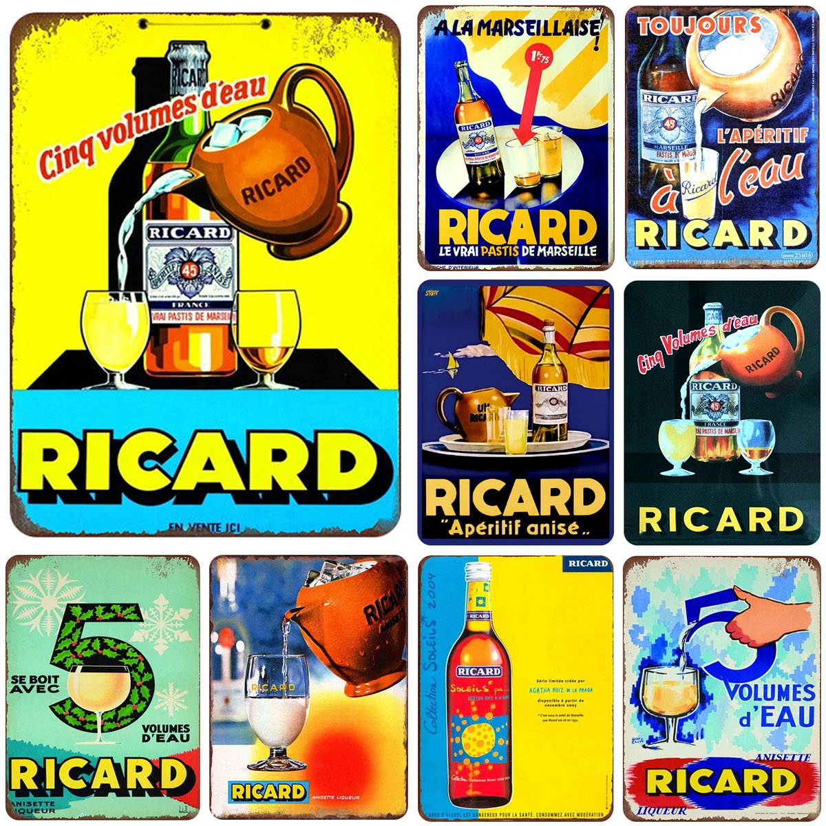 Yellow Ricard Beer Pot Metal Plaque Tin Sign Retro Tin Plate Wall Decor for Bar Pub Club Iron Painting Restaurant Decoration
Yellow Ricard Beer Pot Metal Plaque Tin Sign Retro Tin Plate Wall Decor for Bar Pub Club Iron Painting Restaurant Decoration