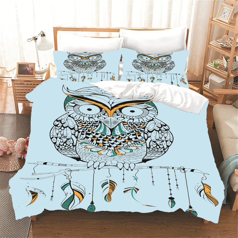 Home Textile Owl Dream Catcher Printed Bohemia Duvet Cover Set King Size Colorful Feather 3pcs Bedding Sets With Pillowcase
Home Textile Owl Dream Catcher Printed Bohemia Duvet Cover Set King Size Colorful Feather 3pcs Bedding Sets With Pillowcase