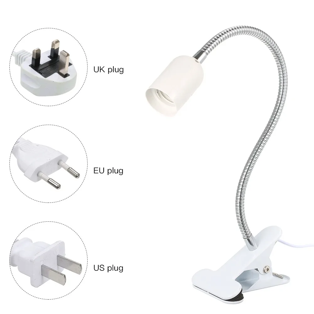 AC110-220V 50W E27 Bulb Base Socket Holder Desk Lamp (Bulb not Included) with Clamp Press Button Bendable Flexible Tube
AC110-220V 50W E27 Bulb Base Socket Holder Desk Lamp (Bulb not Included) with Clamp Press Button Bendable Flexible Tube