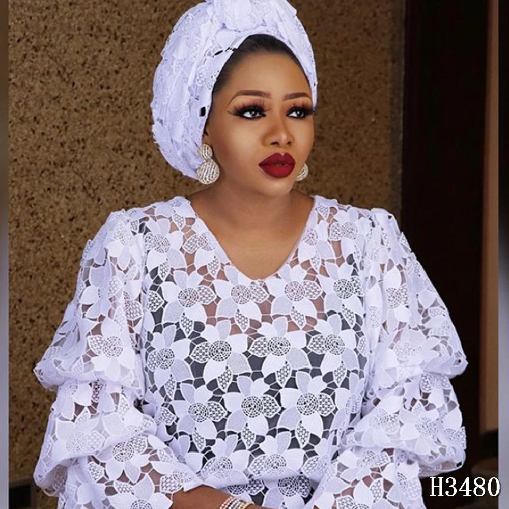 Hot Sale Guipure Lace Very Soft African White cord Fabric Embroidery Water Souble Nigerian Ghana Dubai Clothing Wedding Dress
Hot Sale Guipure Lace Very Soft African White cord Fabric Embroidery Water Souble Nigerian Ghana Dubai Clothing Wedding Dress