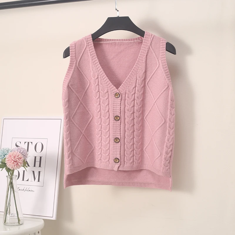 V-Neck Single-breasted Sweater Cardigan For Women 2020 New Autumn Asymmetry Loose Sleeveless Knitted Vest Female Sweater Vest
V-Neck Single-breasted Sweater Cardigan For Women 2020 New Autumn Asymmetry Loose Sleeveless Knitted Vest Female Sweater Vest