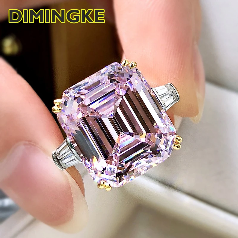 DIMINGKE 13*15MM Yellow Pink White Diamond Ring 100%-S925 Silver Super Flash Ring Wedding Engagement Party Jewelry
DIMINGKE 13*15MM Yellow Pink White Diamond Ring 100%-S925 Silver Super Flash Ring Wedding Engagement Party Jewelry