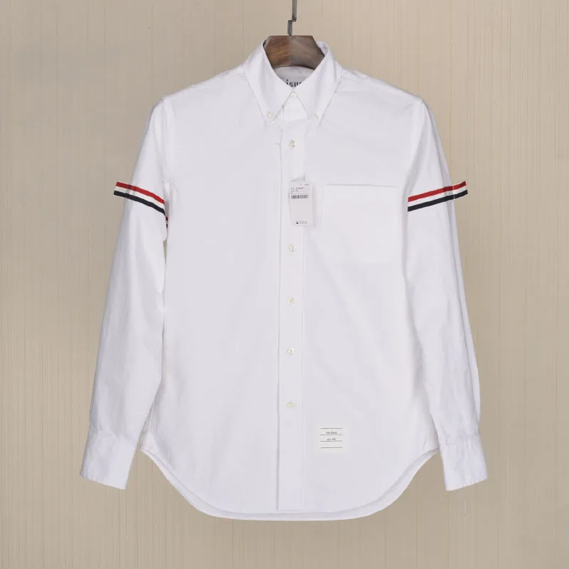 TB THOM men's long sleeve with Tri-color webbing fashion summer white men Oxford Textile Poplin casual shirts male
TB THOM men's long sleeve with Tri-color webbing fashion summer white men Oxford Textile Poplin casual shirts male