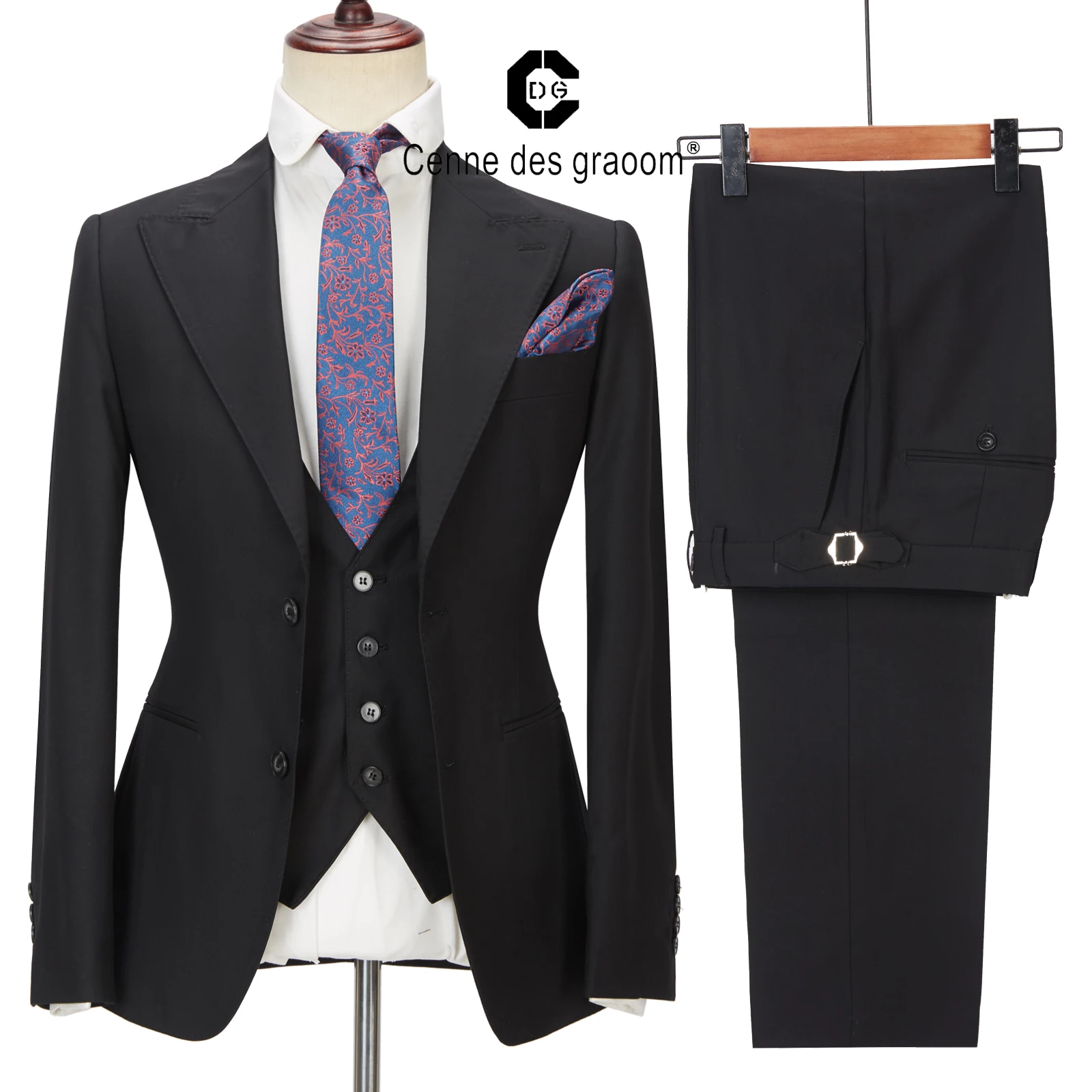 Cenne Des Graoom Men Suits Costume Homme Tailor-Made Blazers Vest Pants 3Pcs Set Wedding Dress Groom Formal Business Work Wear
Cenne Des Graoom Men Suits Costume Homme Tailor-Made Blazers Vest Pants 3Pcs Set Wedding Dress Groom Formal Business Work Wear