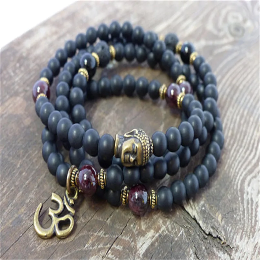 8mm Frosted black agate Garnet Gemstone 108 Mala Bracelet natural Gemstone pray Lucky Fancy Wristband Wrist MONK Buddhism
8mm Frosted black agate Garnet Gemstone 108 Mala Bracelet natural Gemstone pray Lucky Fancy Wristband Wrist MONK Buddhism