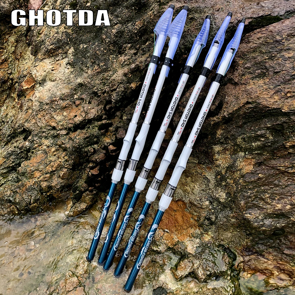 Портативная телескопическая удочка GHOTDA 2 7-6 3 м спиннинг из углеродного волокна