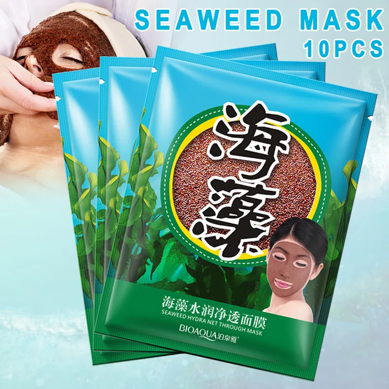 10Pcs Seaweed Mask Moisturizing Hydrating Pore Shrink Facial Skin Care Mask MA
10Pcs Seaweed Mask Moisturizing Hydrating Pore Shrink Facial Skin Care Mask MA