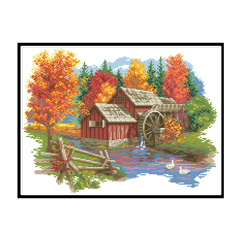 Autumn Scenery Cross Stitch Kits Needlework Sets Cross-Stitch 11CT14CT Unprinted Embroidery Paintings Package Home Decoration
Autumn Scenery Cross Stitch Kits Needlework Sets Cross-Stitch 11CT14CT Unprinted Embroidery Paintings Package Home Decoration