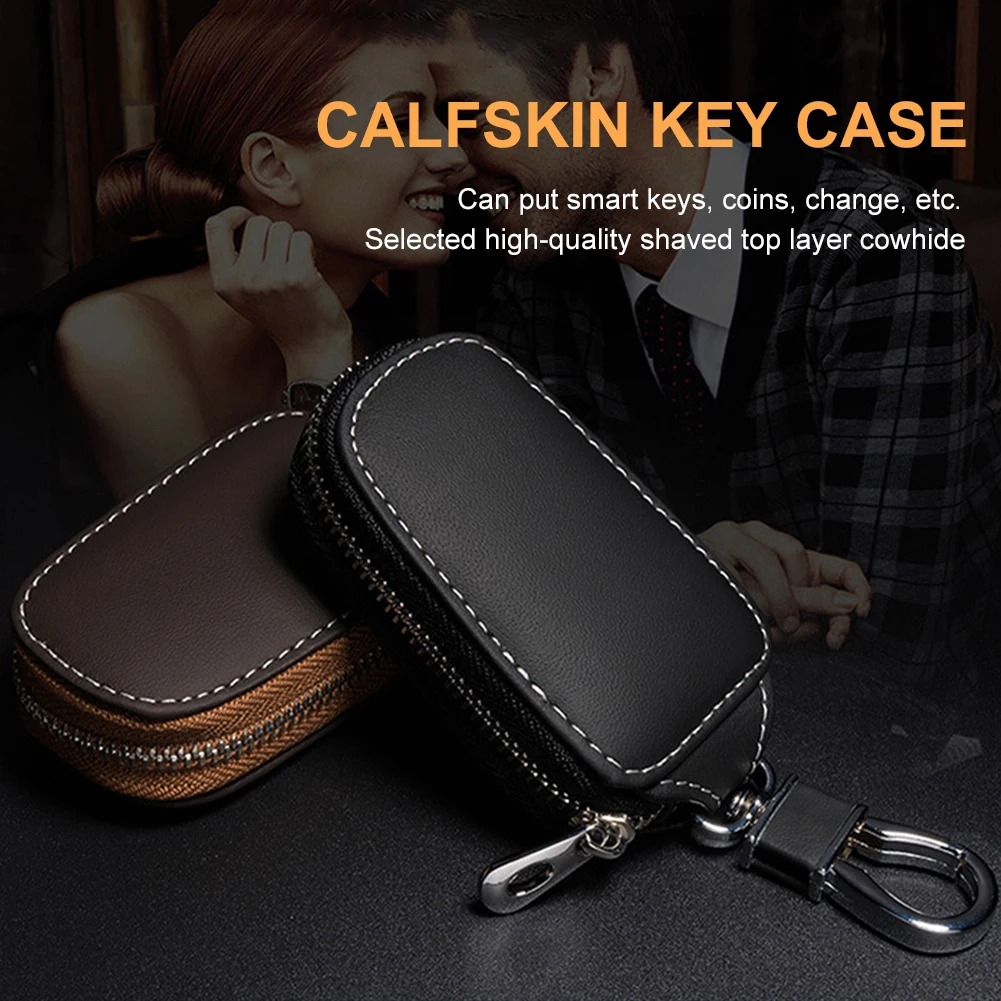 Universal Car Key Case Handmade Leather Car Remote Key Protector Zipper Remote Control Key Fob Protective Cover Holder Keychain
Universal Car Key Case Handmade Leather Car Remote Key Protector Zipper Remote Control Key Fob Protective Cover Holder Keychain