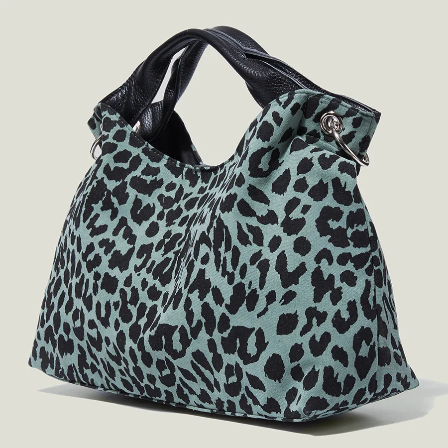 Fashion Canvas Large-capacity Handbags Women's Green Leopard Print Shoulder Bags Ladies Casual Shopper Top-Handle Bags Purses
Fashion Canvas Large-capacity Handbags Women's Green Leopard Print Shoulder Bags Ladies Casual Shopper Top-Handle Bags Purses