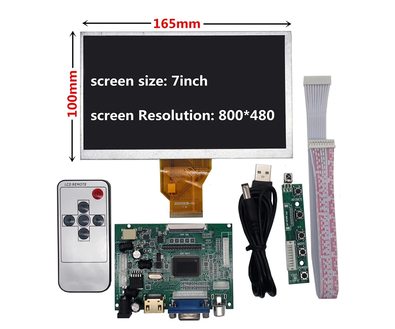 7 дюймов для Raspberry Pi Banana/Orange мини компьютер ЖК экран монитор Пульт дистанционного