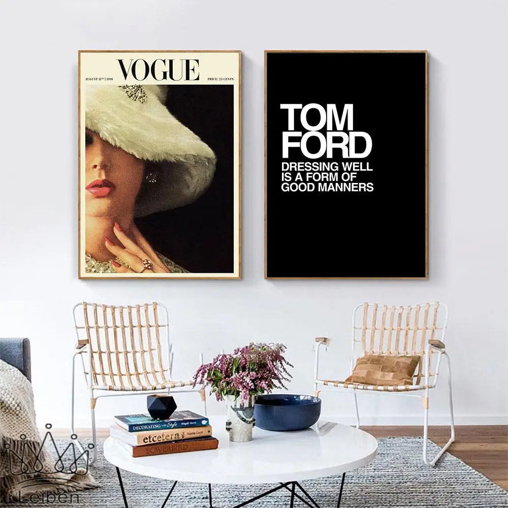 Vogue Woman Retro Poster Tom Ford Canvas Painting Nordic Vintage Art Print Modern Quote Wall Picture for Living Room Decoration
Vogue Woman Retro Poster Tom Ford Canvas Painting Nordic Vintage Art Print Modern Quote Wall Picture for Living Room Decoration