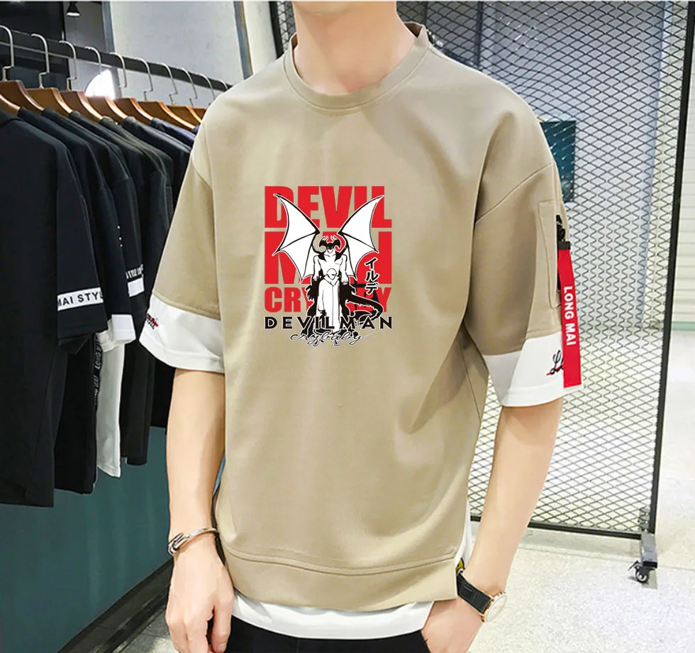 Аниме DEVILMAN crybaby футболка унисекс Повседневная рубашка Летняя мужская футболка с короткими рукавами для подростков Косплэй Футболка с принт...
Аниме DEVILMAN crybaby футболка унисекс Повседневная рубашка Летняя мужская футболка с короткими рукавами для подростков Косплэй Футболка с принт...