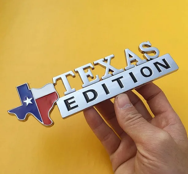 3D металлическая эмблема «Texas Edition» звезда автомобиля эмблемы для багажника переводная картинка Стикеры автомобильные аксессуары
3D металлическая эмблема «Texas Edition» звезда автомобиля эмблемы для багажника переводная картинка Стикеры автомобильные аксессуары