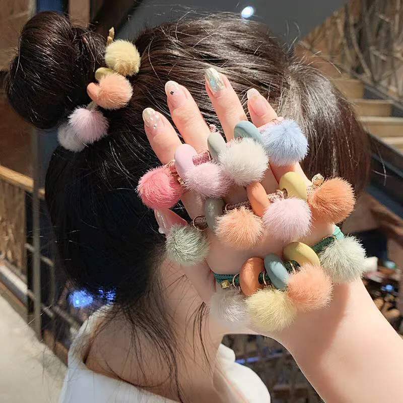 Hair Rope Autumn and Winter New Bean Paste Color Hair Ring Gentle Girl Heart Ins Headdress Adult Children Hair Accessories 
Hair Rope Autumn and Winter New Bean Paste Color Hair Ring Gentle Girl Heart Ins Headdress Adult Children Hair Accessories