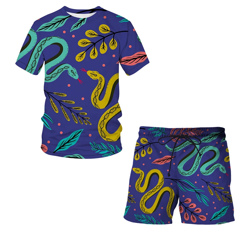 Summer snake 3D Luxury Short-sleeved Suit Man / Woman Casual Clothes T-shirt + shorts 2-piece suit Streetwear Men clothing Tops
Summer snake 3D Luxury Short-sleeved Suit Man / Woman Casual Clothes T-shirt + shorts 2-piece suit Streetwear Men clothing Tops
