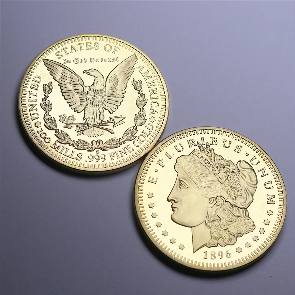 999 Gold-Plated Year 1896 Morgan Coin,American gold eagle coin,souvenir coins Free Shipping 10 Pcs/Lot
999 Gold-Plated Year 1896 Morgan Coin,American gold eagle coin,souvenir coins Free Shipping 10 Pcs/Lot