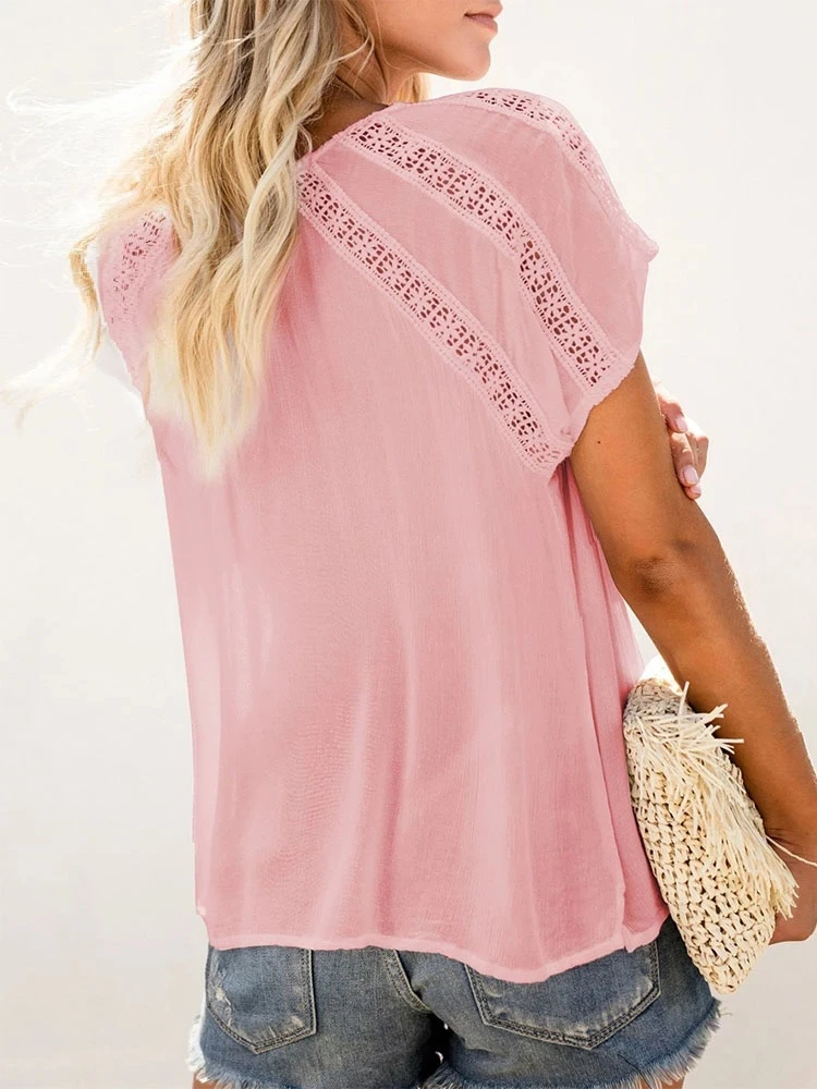 Female sexy lace splicing hollow cotton linen top v-neck mesh design spring fashion retro shirt
Female sexy lace splicing hollow cotton linen top v-neck mesh design spring fashion retro shirt